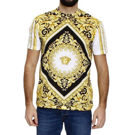 t shirt versace homme blanc|versace long sleeve t shirts.